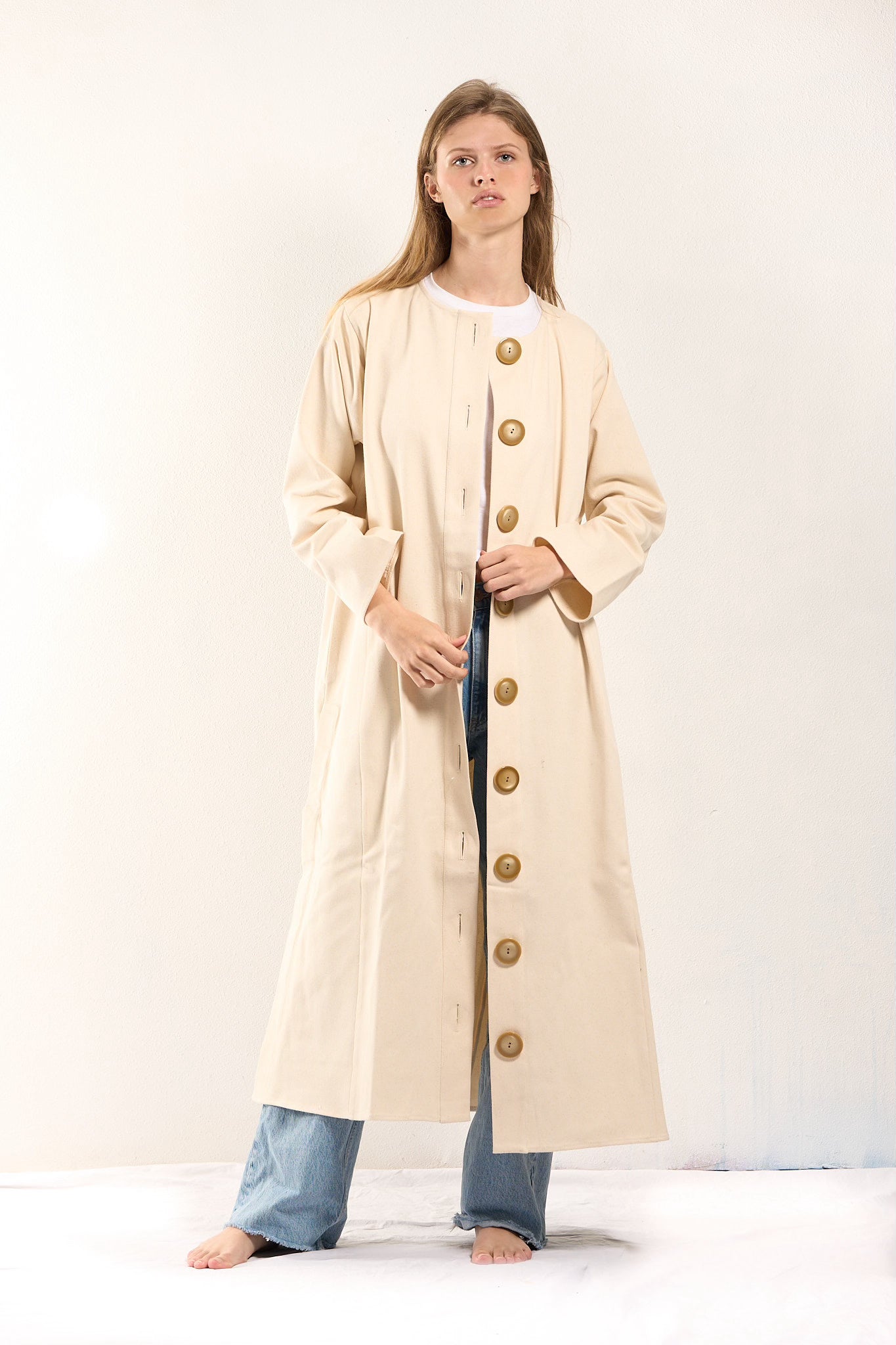Canvas duster coat full length cheap