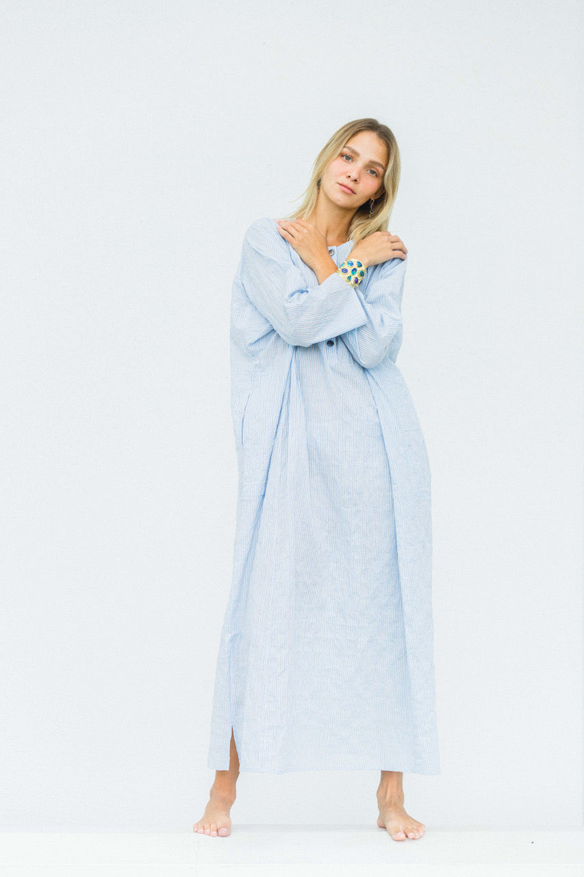 Japanese Cotton Striped Caftan