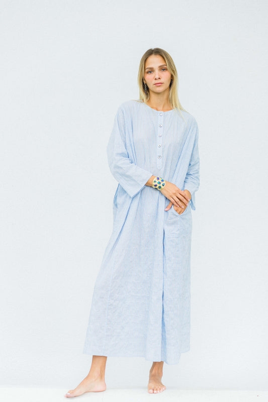 Japanese Cotton Striped Caftan